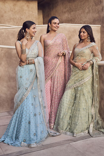 Akasa Gharara Set, Powder Blue, image 2